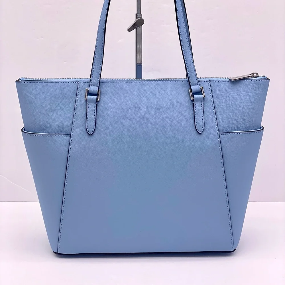 Michael Kors Charlotte Tote Shoulder Bag Light Sky - Picture 12 of 14